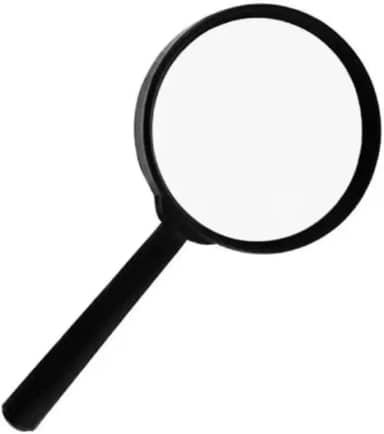 Lupa de Mão para Leitura Lente com 90mm de Diâmetro Cabo Amplificador Grande