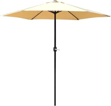 Life Ombrelone LY-008 2,7m Haste Central Alumínio Para Praia Piscina Quintal Comercial - Com Manivela e Inclinação Por Botão, Poliéster Durável e Ventilação Superior