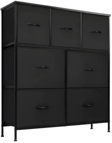 Cômoda Organizadora Decoteam Com 7 Gavetas Multiuso Preto