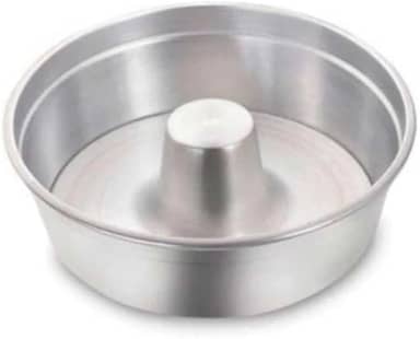 Forma Assadeira Redonda Para Bolo Tortas e Pudim Com Canudo 30cm em Aluminio