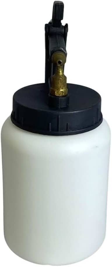 Pistola para Pintura Ar Direto, 500ml, Aço e PP, Branco e Preto, Bico 1,1mm, Alimentação por Sucção, 18,5cm x 8cm