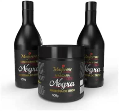Kit Matizador Preto Lama Negra Cabelos Escuros Maycrene 500ml