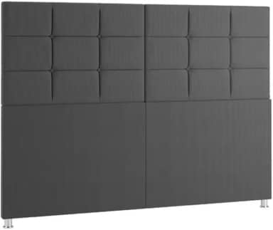 Cabeceira Estofada Com Pé De Cama Box Casal E Queen Modelo(Cinza,QUEEN 1.60)