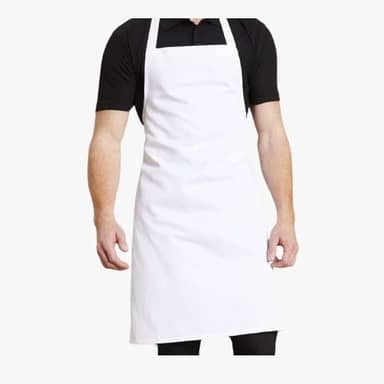 ISAMAR Avental De Frente Tecido Oxford Branco 85x60