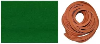 Kit 2,3m Pano Tecido Verde + 6m Borracha L Mesas Sinuca