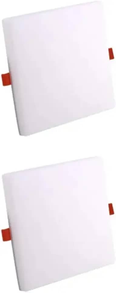 Kit 2x Painel Plafon Frameless Borda Infinita Sobrepor Ou Embutir Quadrado 17x17cm 24W 6500K Bivolt