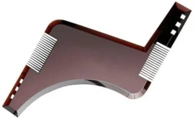 Molde para Barba e Bigode | Pente Modelador e Régua Aparadora | Ideal para Bigode, Barba e Contornos Precisos