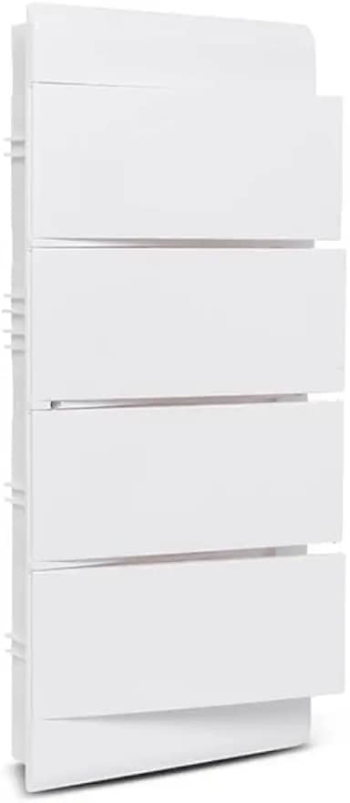 Quadro Embutir Ouro Box 48 Módulos Din Porta Opaca Steck Branco 48 Módulos