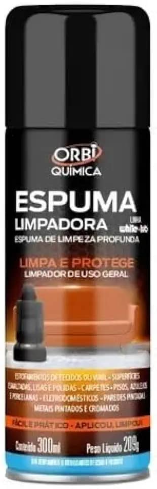 ESPUMA LIMPADORA Á SECO QUE FAZ MÁGICA EM ESTOFADOS, TECIDOS, COURO OU VINIL E CARPETES. LIMPEZA DE USO GERAL CONFORME DESCRIÇÃO Á BAIXO
