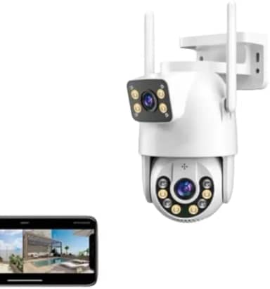 Câmera de Segurança Yoosee Lente Dupla IP66 Wi-Fi 360° - Monitoramento Completo e Visão Panorâmica