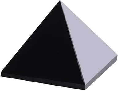 Pirâmide de obsidiana, cristais de pirâmide para proteção, cristal de pedra preta shungite polido natural para proteção de energia negativa