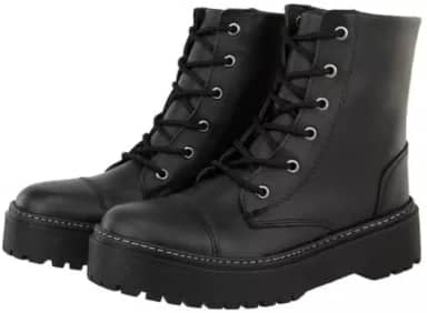 Bota Blogueira Coturno Feminina Retta Tendência Preto