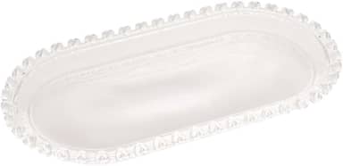 LYOR - Travessa Oval de Cristal Coração 25cm x 13cm x 2,5cm - Ideal para Servir Sobremesas e Guloseimas - Fora da Mesa Encanta como Base para Perfumes, Jóias e Decorações