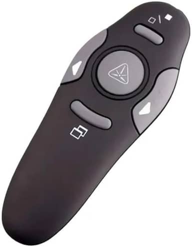 Controle Apresentador de Slides com Laser – Caneta Passador PowerPoint Sem Fio, Plug & Play, Design Ergonômico, Ideal para Palestras, Aulas e Congressos