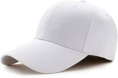 Boné Liso Branco Adulto Aba Curva Branco Chapéu Baseball Ajustável