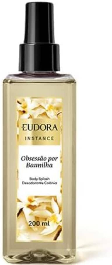 Eudora Body Splash Obsessão por Baunilha, Fragrância Oriental Gourmand, 200 ml