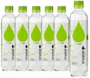 Kit Crystal Água Saborizada com Gás, 6 Garrafas de 510ml, Sabores Melancia, Morango, Limão e Tangerina (6 Unidades)