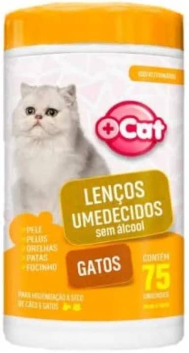 Lenço Umedecido Mais Cat Gatos c/ 75