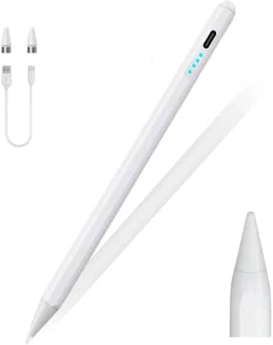 Caneta Digital Pencil Stylus Compatível com Ipad Apple Android Xiaomi Alta Precisão Palm Rejection Ponta Para Desenho e Escrita Natural Branca 1.0mm Sensibilidade na Inclinação – VOLT3M