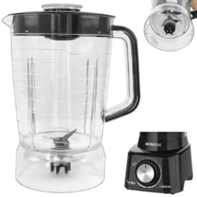 Copo de liquidificador serve para Mondial L850/L900w turbo Cristal Preto