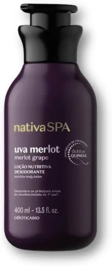 Loção Nutritiva Desodorante Nativa Spa Uva Merlot 400ml