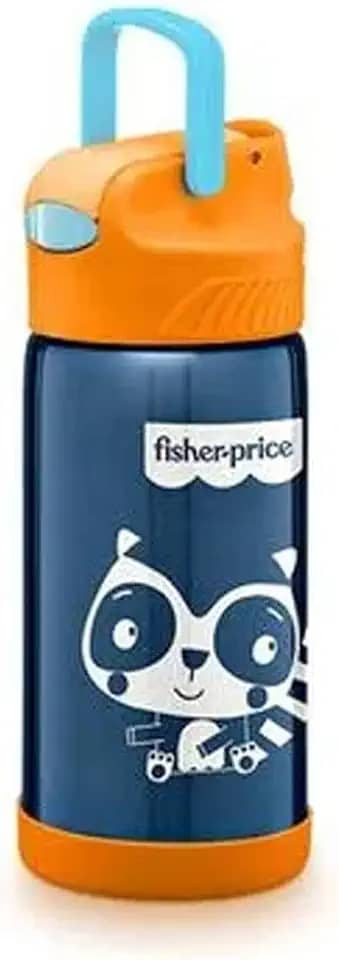 Copo Termico Aco Inox Hot & Cold Azul Candy Cane - BB1022, Fisher Price, Azul Cady Cane