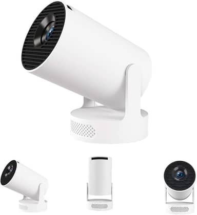 Mini projetor, projetor inteligente portátil 2025 com WiFi e Bluetooth, 1000 lúmens, tela de 150 polegadas, tecnologia LED LCD