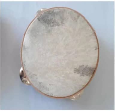 PANDEIRO DE COURO 8 POLEGADAS