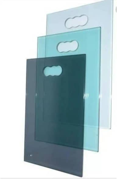 Tabua de Vidro para Carnes Temperado Inquebrável Resistente e Higiênicas(Incolor)