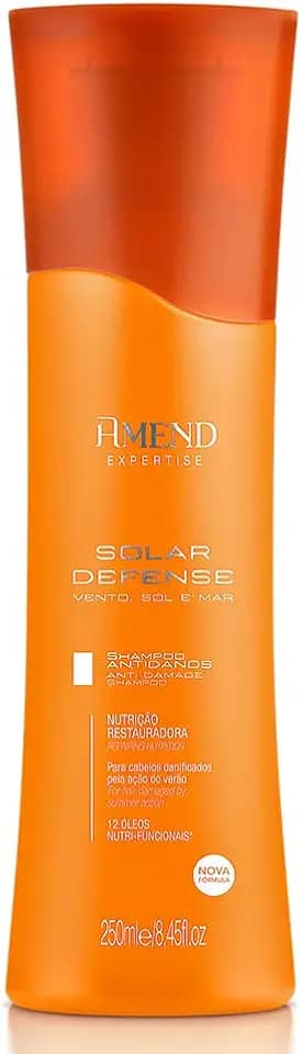 Shampoo Anti Danos Solar Defense Expertise, 250ml, Proteção Contra As Agressões Externas Como Vento, Sol E Mar, Devolvendo Aos Fios Danificados Brilho E Flexibilidade Natural, Disciplinando Os Fios E Controlando O Frizz.
