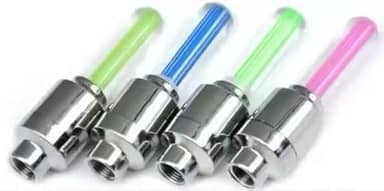 KIT C/2 bicos pinos pneu LED efeito neon carro bike moto bicicleta infantil (1Kit Cor Aleatório)