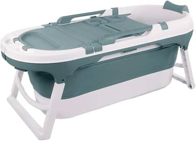 Banheira Ofurô Dobrável Retrátil Grande para Adulto com Cover 180L Multmaxx (Azul)