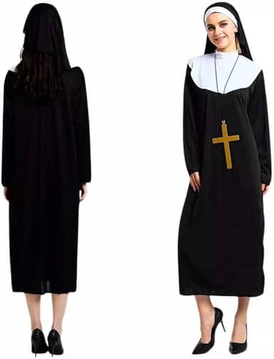 Fantasia Freira Do Mal Halloween Com Crucifixo