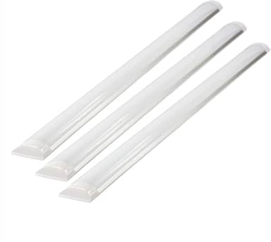 Kit 3 Luminária Lâmpada Tubular Led 60cm Slim Branco Frio 6000k 20w Completa Bivolt
