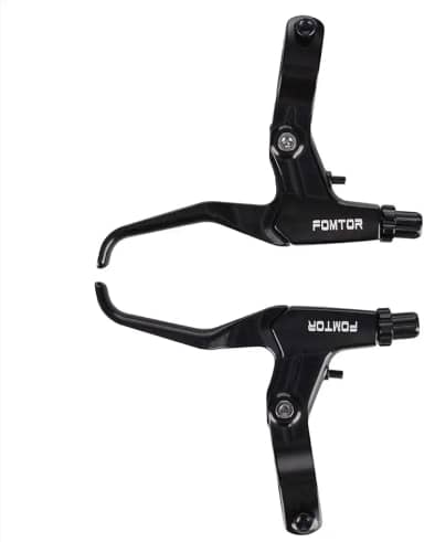 Alavancas de freio de bicicleta FOMTOR Alça de freio de liga de alumínio universal 2,5 dedos para mountain bike, bicicleta infantil, bicicleta dobrável, MTB BMX (2,2 cm)