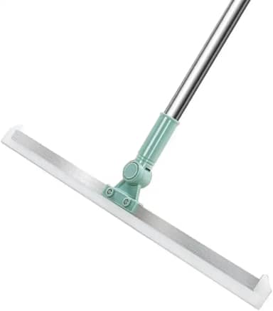 Rodo e Vassoura Mágica 2 em 1 com Raspador de Silicone Giratório 180 graus - Rodo Multiusos Ideal para Limpeza de Vidros, Pisos e Superfícies