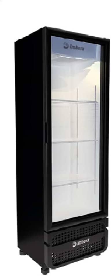 Expositor e Refrigerador Vertical VR08 Pr Imbera - Preto Inverter 244L Porta de Vidro 0ºC a +7ºC Bivolt Automático