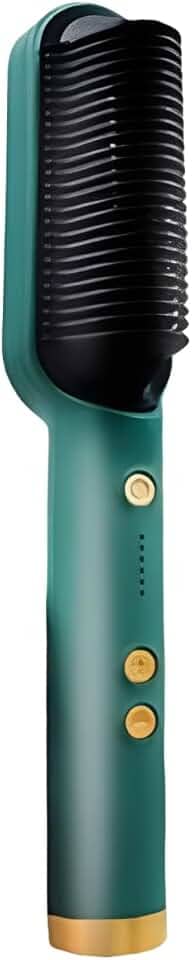 Escova Alisadora De Cabelo Elétrica Bivolt, Alisa, Hidrata, Modela, Alinha e Anti Frizz, Pente Quente para Cabelos Cacheados e Ondulados, 5 Níveis de Temperatura