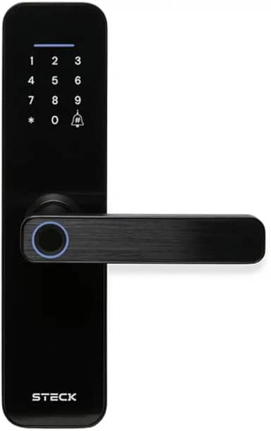 Steck, Fechadura Inteligente Wi-Fi Com Maçaneta e Biometria, Ambiente Conectado, SLOCK3PS1