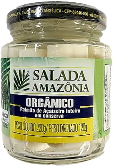 Palmito Açaí Inteiro Orgânico Salada Amazônia 220g