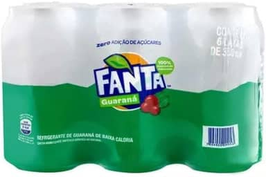 Pack de Fanta Guaraná Zero 350ml 6 unidades