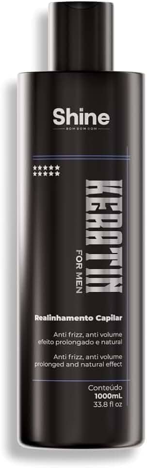 Realinhamento Capilar Keratin para Cabelos Masculinos Bom Shine - 1L