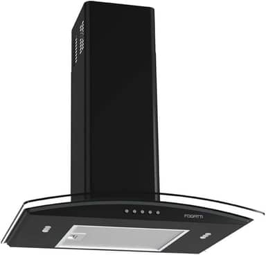 Coifa de Parede Vidro Curvo, Fogatti, Painel Mecânico, 60cm 4 e 5 Bocas, Black 220V