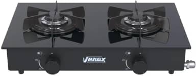 FOGAO A GAS FLAMALAR VITREO 2Q PRETO FOSCO GAS GLP