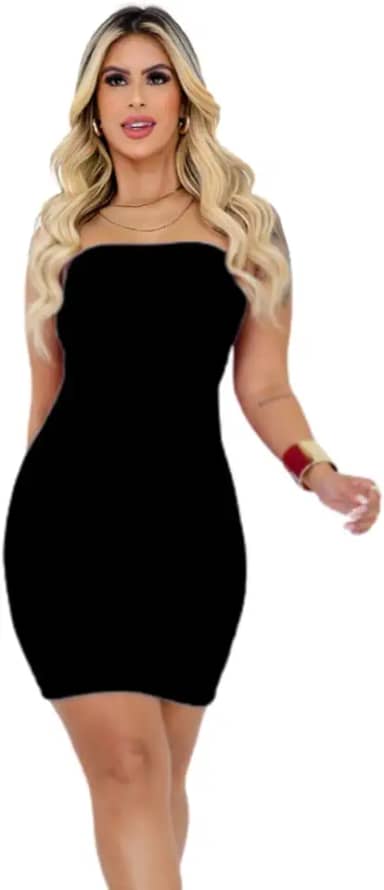 Vestido Curto Coladinho Tomara que Caia Anarruga - BELLA NET