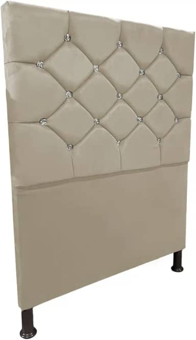 Cabeceira de Cama Box Solteiro Estofada Kasi - Cores (Bege)