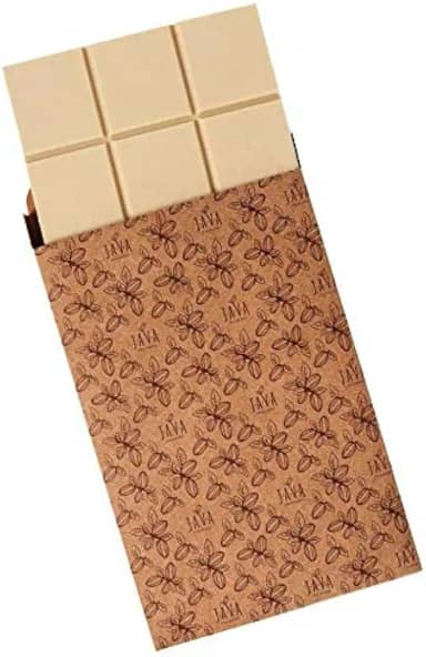 Barra de chocolate Branco 1kg - ZERO açúcar, glúten, leite e soja. VEGANO.