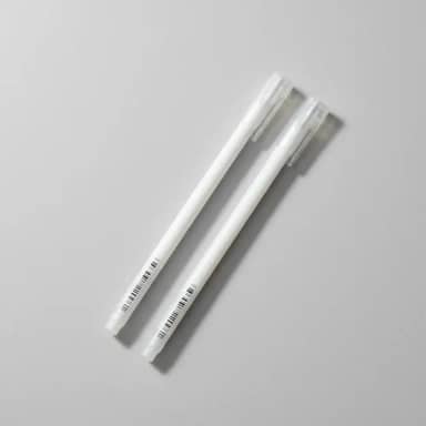 Kit 2 Caneta Branca Gel Ponta Fina 0.6mm Para Design de Sobrancelha Desenho Marcador Colorir Canetas Brancas Pintar Livros Profissional Artesanato