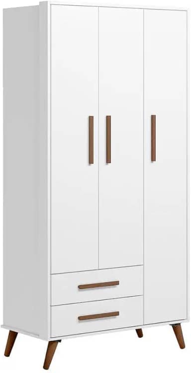 Guarda Roupa Roupeiro Infantil Qencanto Retrô Qmovi Branco