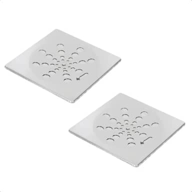 Kit 2 Ralo Tampa Grelha Quadrado 10x10cm Abre e Fecha em Aço Inox 430 Polido: Durabilidade, Estilo e Eficiência para o Seu Ambiente!